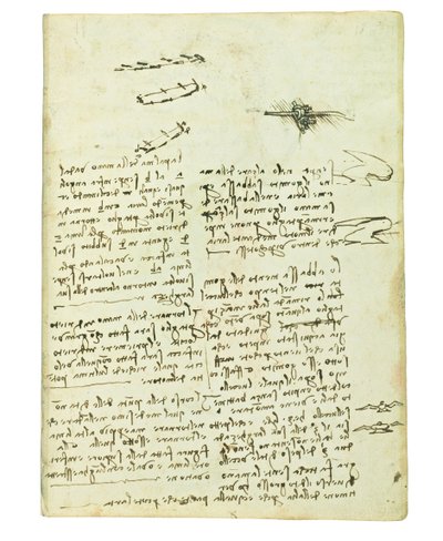 Codex over de vlucht van vogels, Folio 18 recto door Leonardo da Vinci